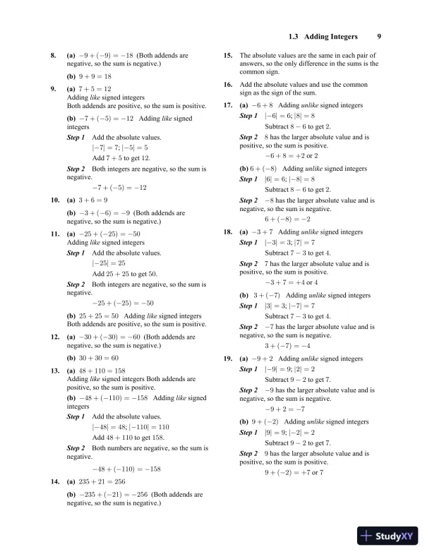 Solution Manual for Prealgebra, 6th Edition - Page 15 preview image