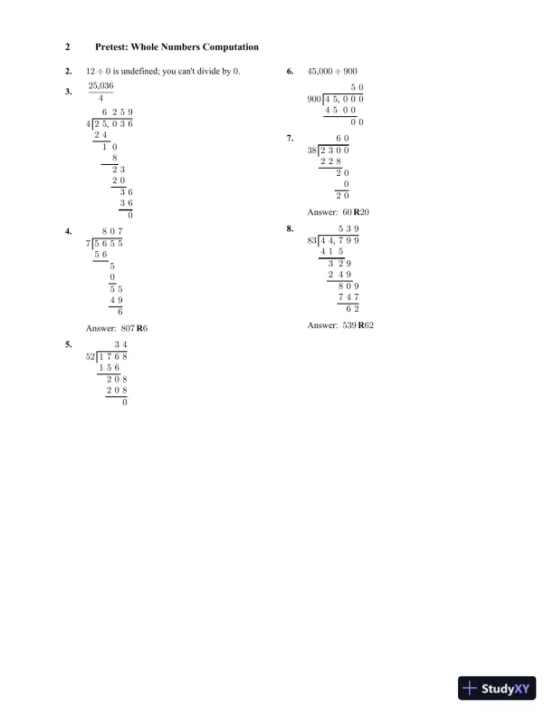 Solution Manual for Prealgebra, 6th Edition - Page 8 preview image