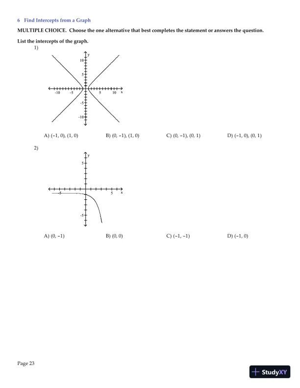 Test Bank for Algebra and Trigonometry Enhanced with Graphing Utilities , 7th Edition - Page 24 preview image