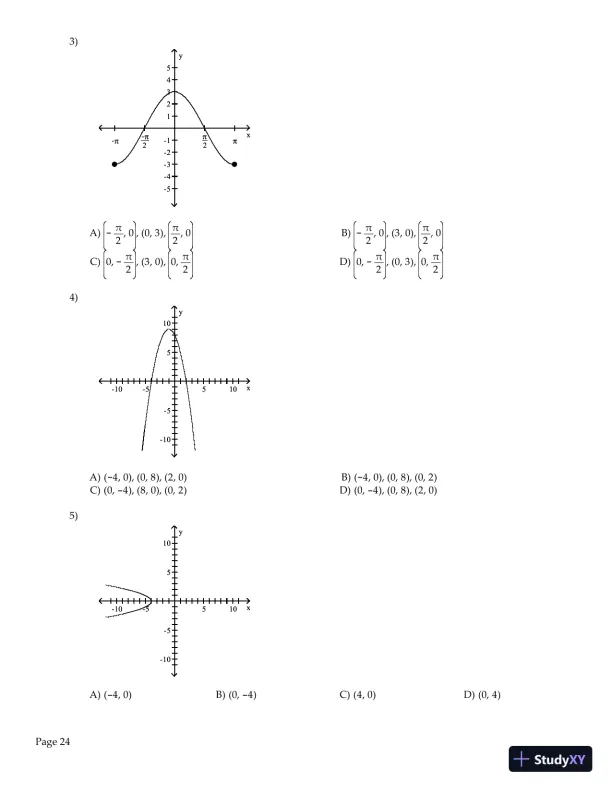Test Bank for Algebra and Trigonometry Enhanced with Graphing Utilities , 7th Edition - Page 25 preview image