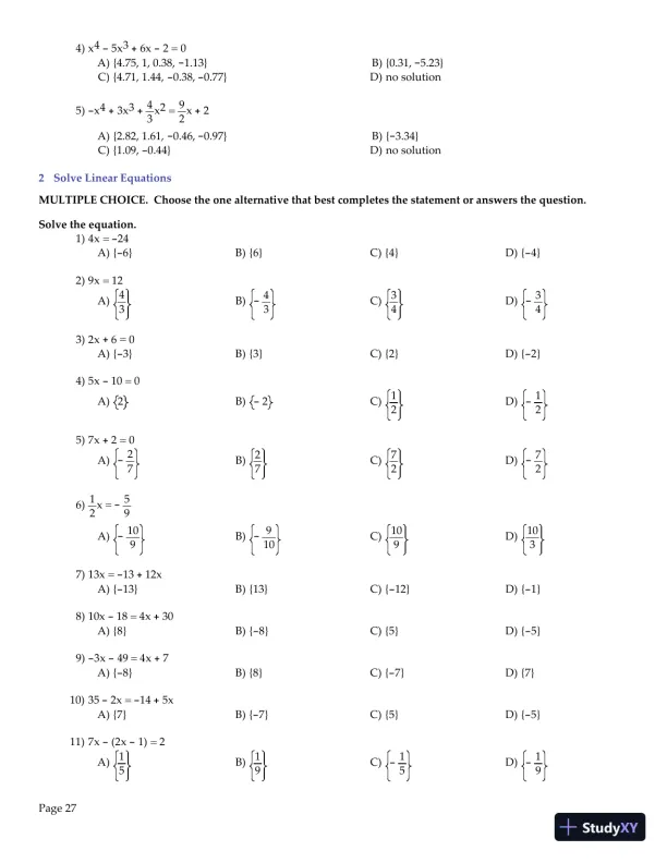 Test Bank for Algebra and Trigonometry Enhanced with Graphing Utilities , 7th Edition - Page 28 preview image