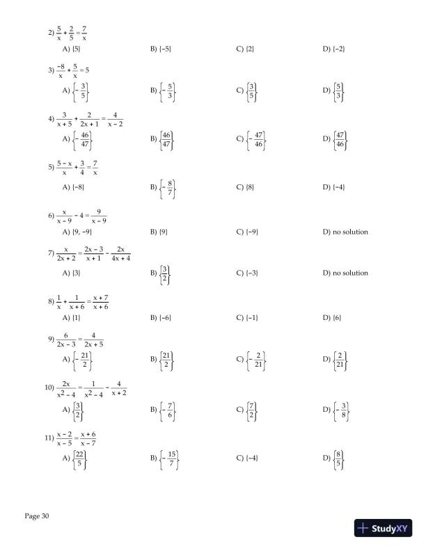 Test Bank for Algebra and Trigonometry Enhanced with Graphing Utilities , 7th Edition - Page 31 preview image