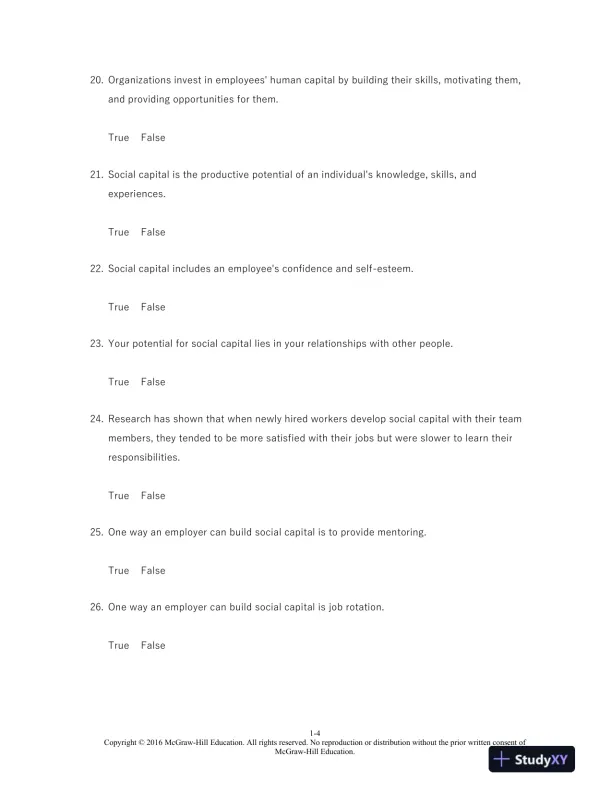 Organizational Behavior: A Practical, Problem-Solving Approach 1st Edition Test Bank - Page 5 preview image