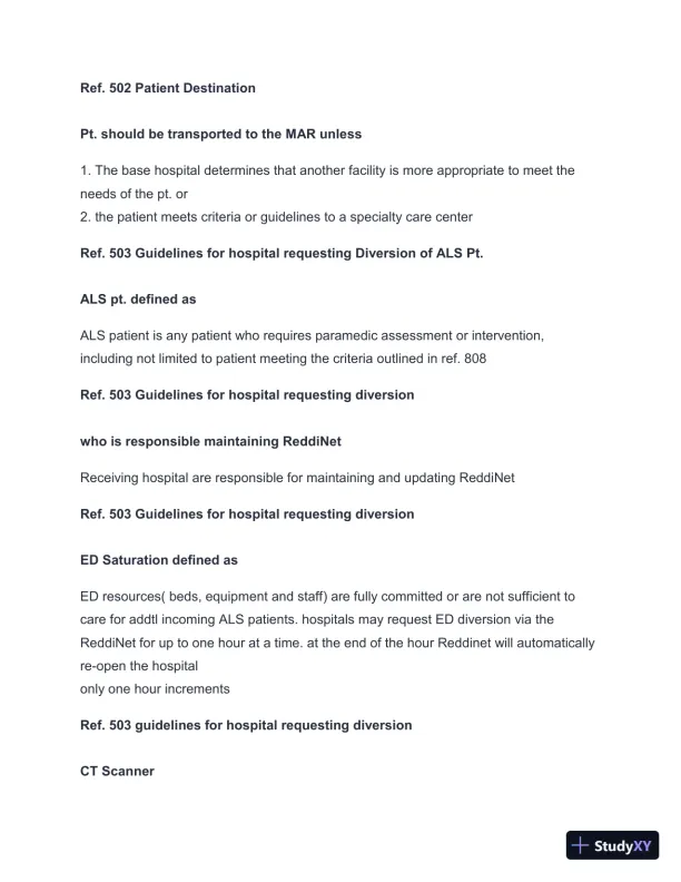 2024-2025 LA County Protocols Practice Exam with Answers (113 Solved Questions) - Page 4 preview image