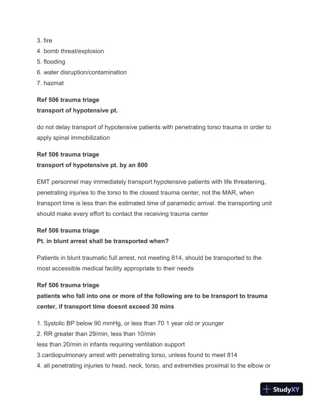 2024-2025 LA County Protocols Practice Exam with Answers (113 Solved Questions) - Page 6 preview image