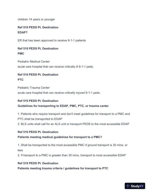 2024-2025 LA County Protocols Practice Exam with Answers (113 Solved Questions) - Page 9 preview image