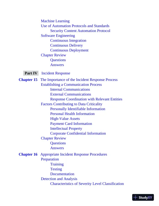 CompTIA CySA+ Cybersecurity Analyst Certification CS0-002 All-in-One Exam Guide (2021) - Page 27 preview image