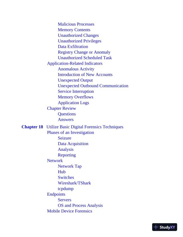 CompTIA CySA+ Cybersecurity Analyst Certification CS0-002 All-in-One Exam Guide (2021) - Page 29 preview image