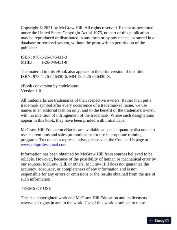 CompTIA CySA+ Cybersecurity Analyst Certification CS0-002 All-in-One Exam Guide (2021) - Page 9 preview image