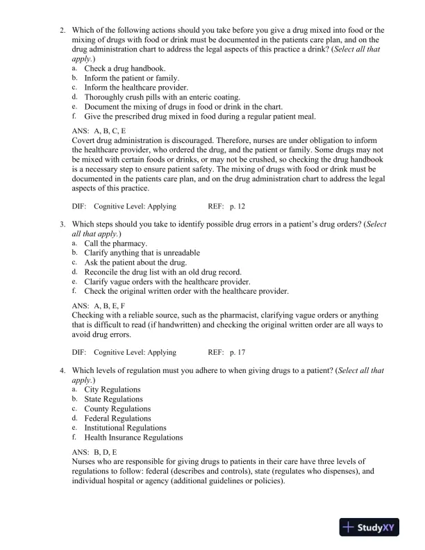 Introduction to Clinical Pharmacology 9th Edition Test Bank - Page 11 preview image