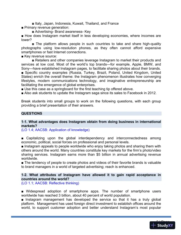Solution Manual for International Business The New Realities, 5th Edition - Page 7 preview image