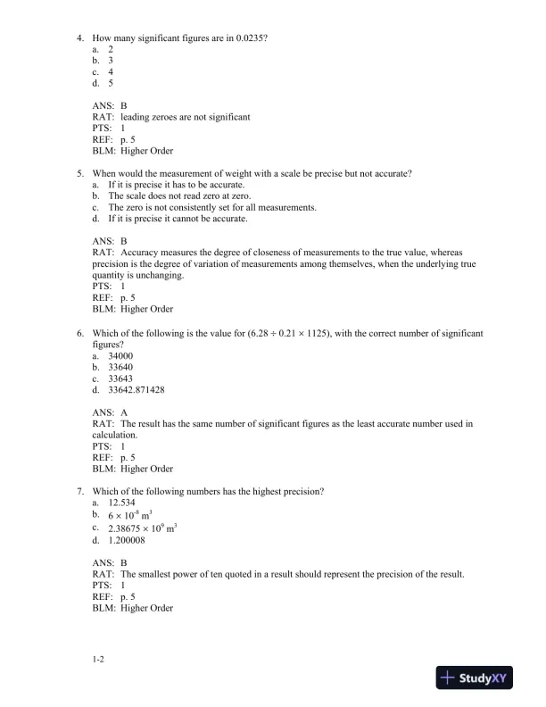 Physics For The Life Sciences , 2nd UK Ed. Edition Test Bank - Page 10 preview image