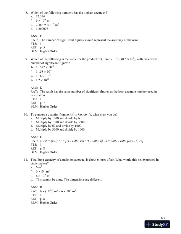 Physics For The Life Sciences , 2nd UK Ed. Edition Test Bank - Page 11 preview image