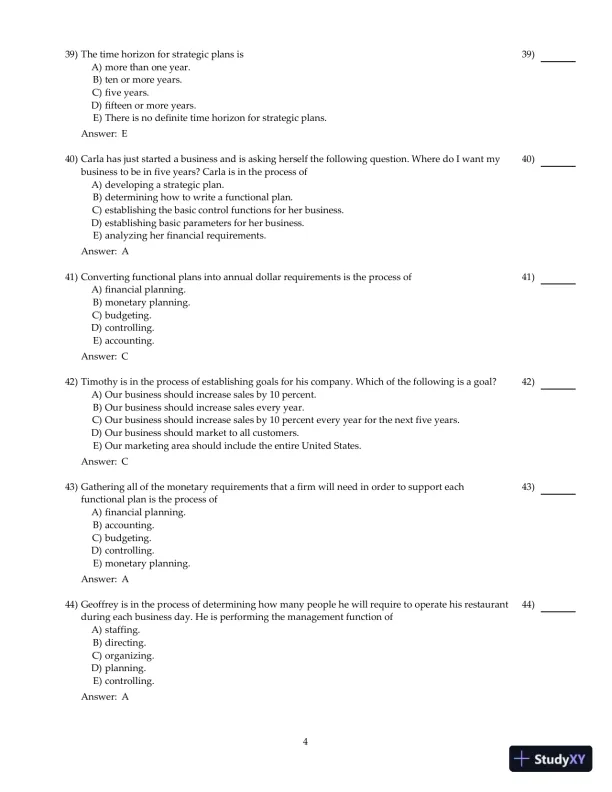 Entrepreneurial Finance, 6th Edition Test Bank - Page 16 preview image
