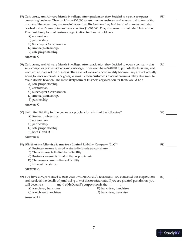 Entrepreneurial Finance, 6th Edition Test Bank - Page 19 preview image