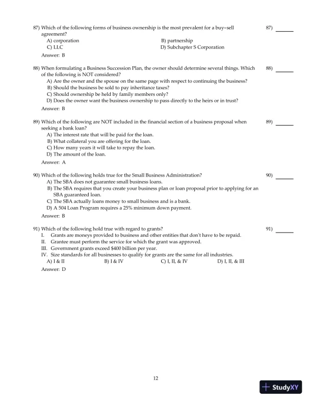 Entrepreneurial Finance, 6th Edition Test Bank - Page 24 preview image