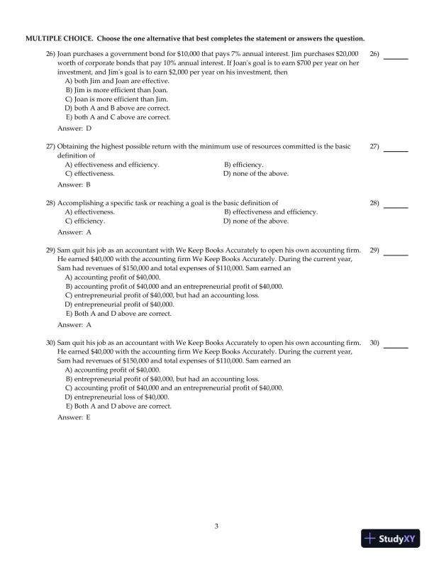 Entrepreneurial Finance, 6th Edition Test Bank - Page 27 preview image