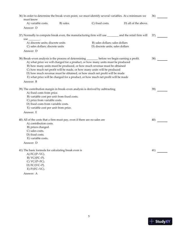 Entrepreneurial Finance, 6th Edition Test Bank - Page 29 preview image