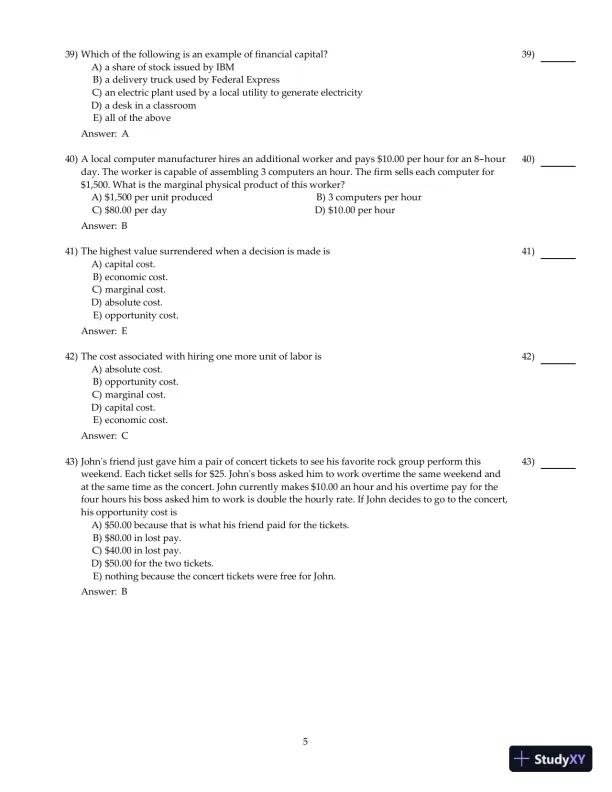 Entrepreneurial Finance, 6th Edition Test Bank - Page 6 preview image