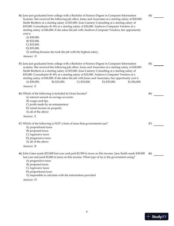 Entrepreneurial Finance, 6th Edition Test Bank - Page 7 preview image