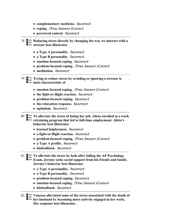 Test Bank For Myers' Psychology for AP, 1st Edition - Page 20 preview image
