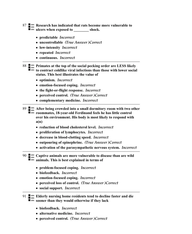Test Bank For Myers' Psychology for AP, 1st Edition - Page 22 preview image