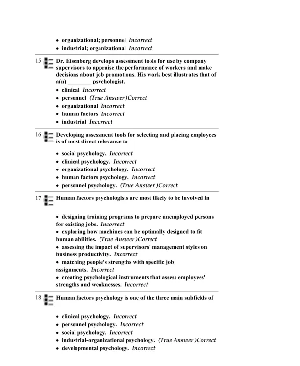 Test Bank For Myers' Psychology for AP, 1st Edition - Page 5 preview image