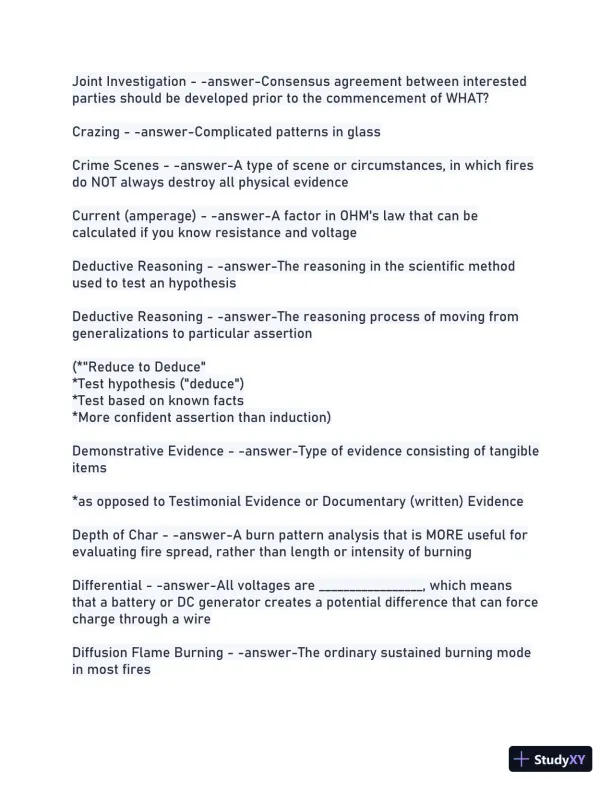 2023-2024 IAAI CFI Study Questions With Answers with Answers (258 Solved Questions) - Page 7 preview image