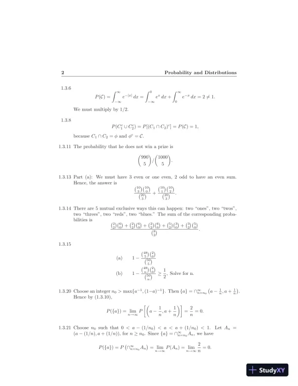 Solution Manual for Introduction to Mathematical Statistics, 8th Edition - Page 5 preview image
