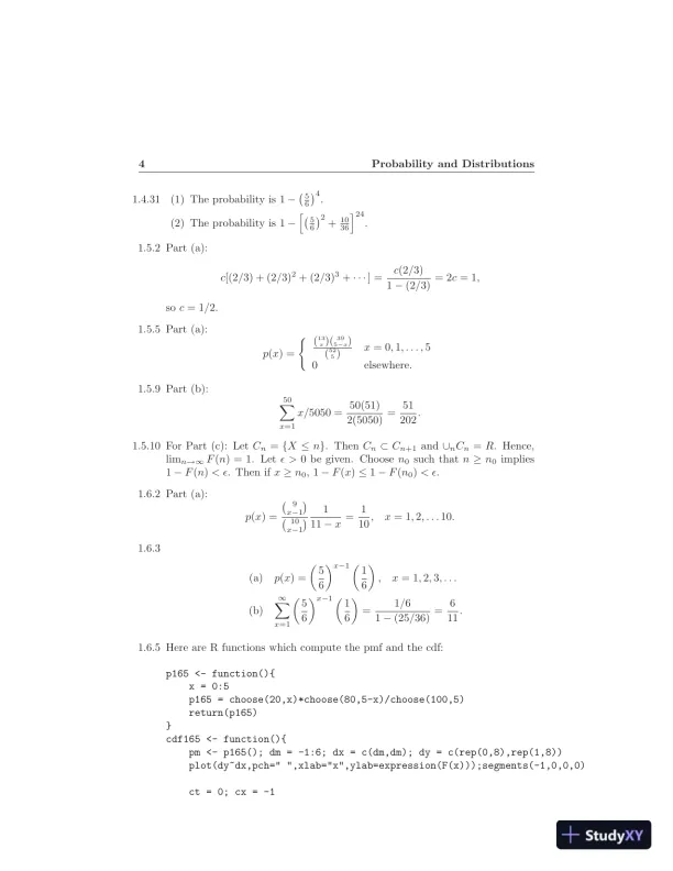 Solution Manual for Introduction to Mathematical Statistics, 8th Edition - Page 7 preview image
