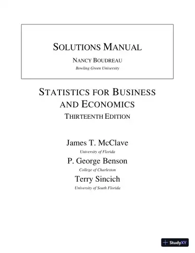 Statistics for Business and Economics , 13th Edition Solution Manual - Page 1 preview image