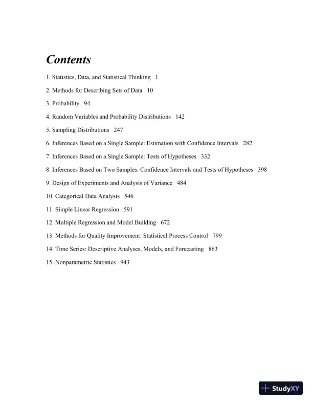 Statistics for Business and Economics , 13th Edition Solution Manual - Page 3 preview image