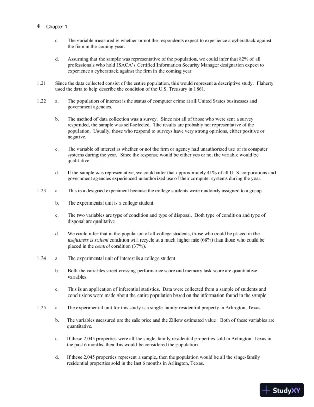 Statistics for Business and Economics , 13th Edition Solution Manual - Page 8 preview image
