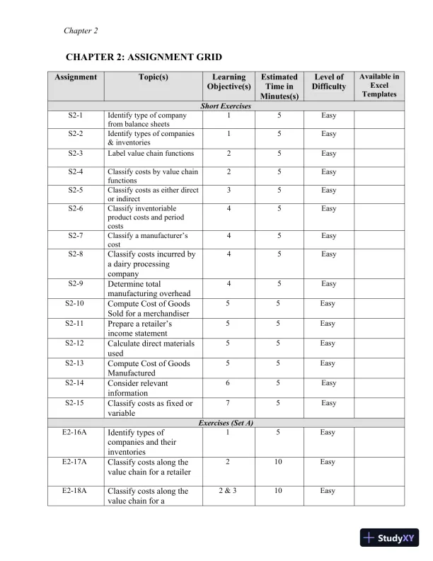Class Notes for Managerial Accounting, Second Canadian Edition - Page 21 preview image