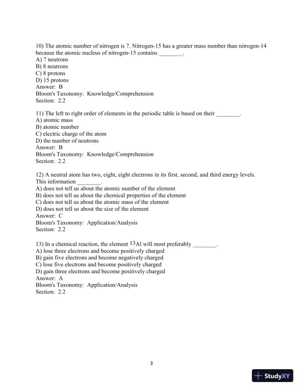 Test Bank For Campbell Biology, 11th Edition - Page 21 preview image