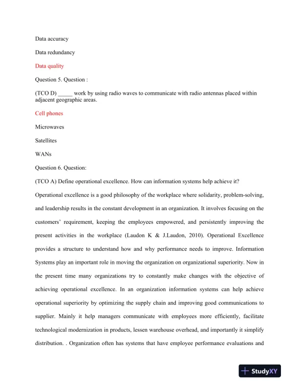 Devry MIS535 Midterm Exam 2015 Latest - Page 3 preview image