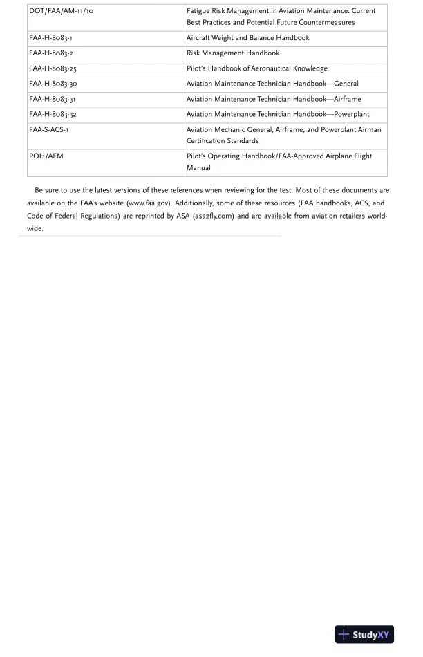 Aviation Mechanic Oral and Practical Exam Guide (2024) - Page 11 preview image