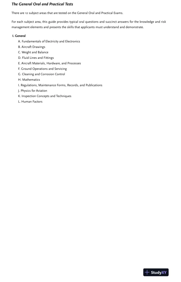 Aviation Mechanic Oral and Practical Exam Guide (2024) - Page 14 preview image