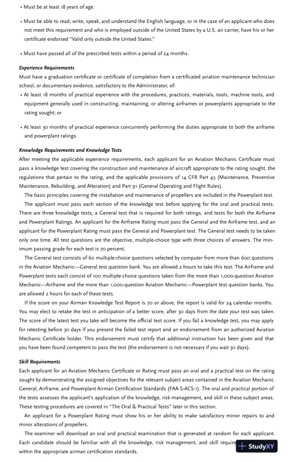 Aviation Mechanic Oral and Practical Exam Guide (2024) - Page 9 preview image