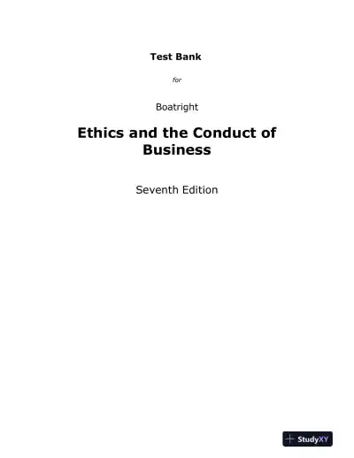 Ethics And The Conduct Of Business, 7th Edition Test Bank - Page 1 preview image