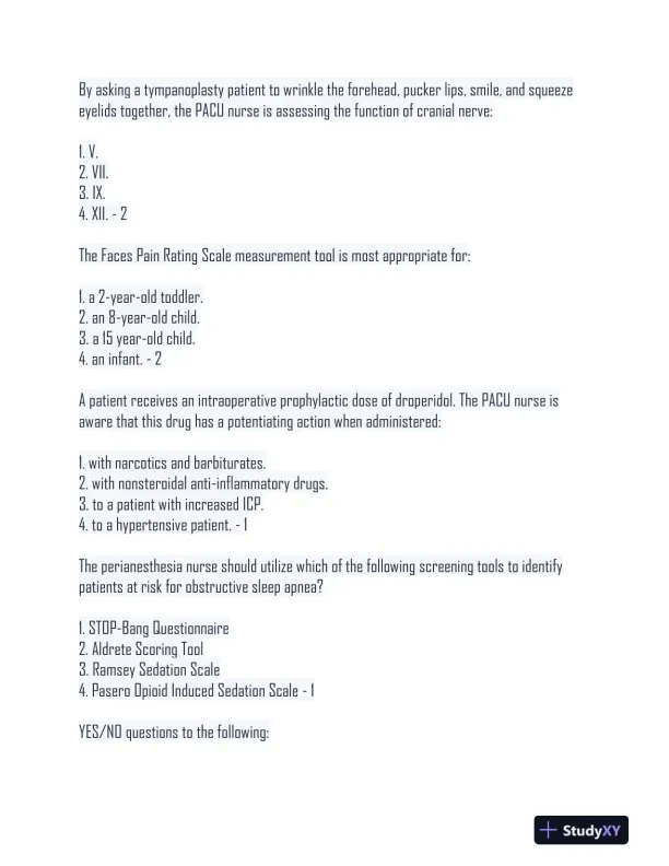 CPAN Pharmacology Practice Exam With Answers (302 Solved Questions) - Page 15 preview image