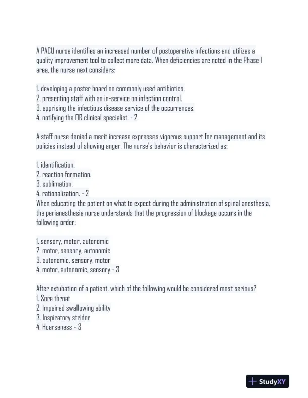 CPAN Pharmacology Practice Exam With Answers (302 Solved Questions) - Page 3 preview image
