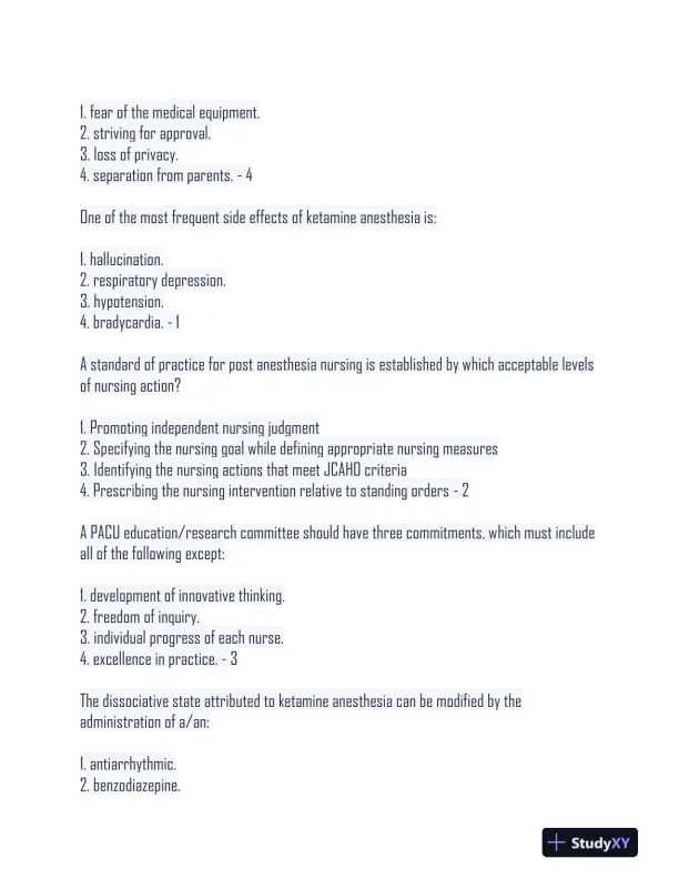 CPAN Pharmacology Practice Exam With Answers (302 Solved Questions) - Page 5 preview image