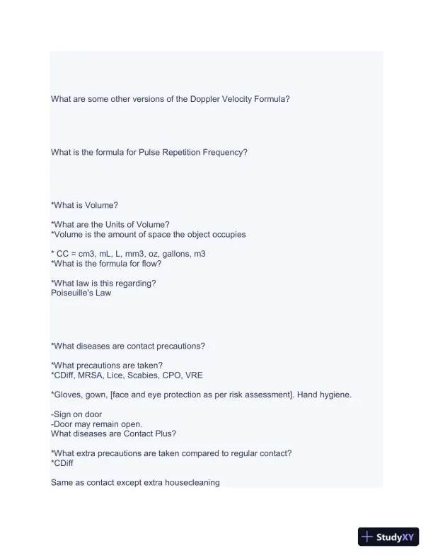 Core Sonography Canada Practice Exam with Answers (170 Solved Questions) - Page 3 preview image