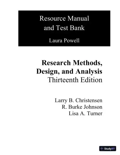 Solution Manual for Research Methods, Design, and Analysis, 13th Edition - Page 1 preview image