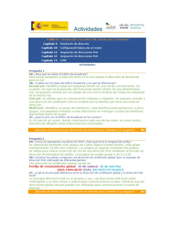 CCNA v7 Introduccion a las redes - Page 1 preview image