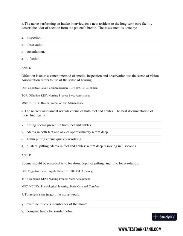 Medical-Surgical Nursing: Concepts & Practice 3rd Edition Test Bank - Page 17 preview image
