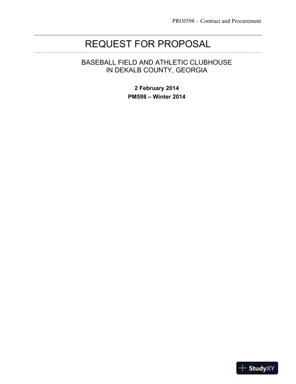 PROJ598 � Contract and Procurement - Page 1 preview image