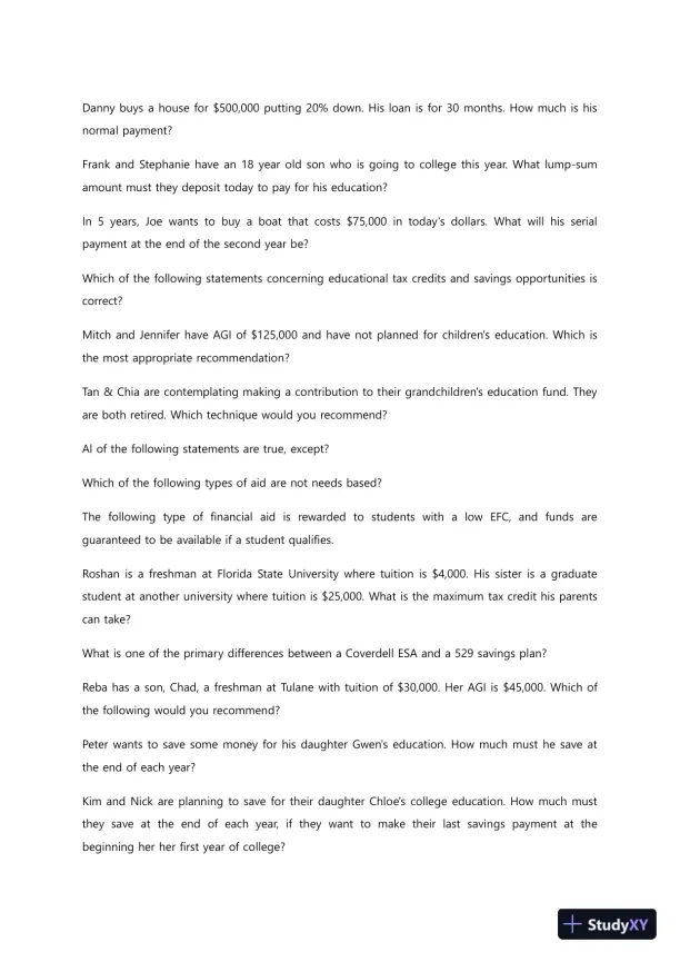 Liberty University BUSI352 Quiz 4 Complete Solutions Correct Answers Key - Page 9 preview image
