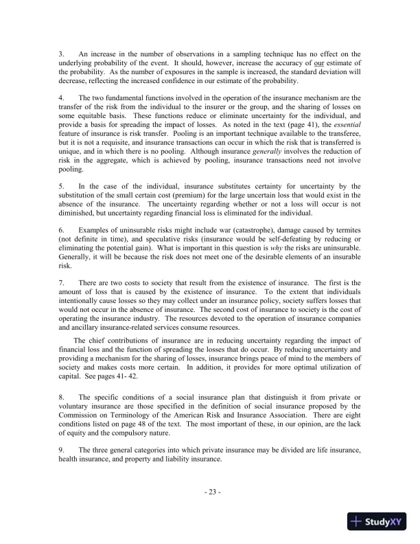 Fundamentals of Risk and Insurance, 11th Edition Solution Manual - Page 16 preview image
